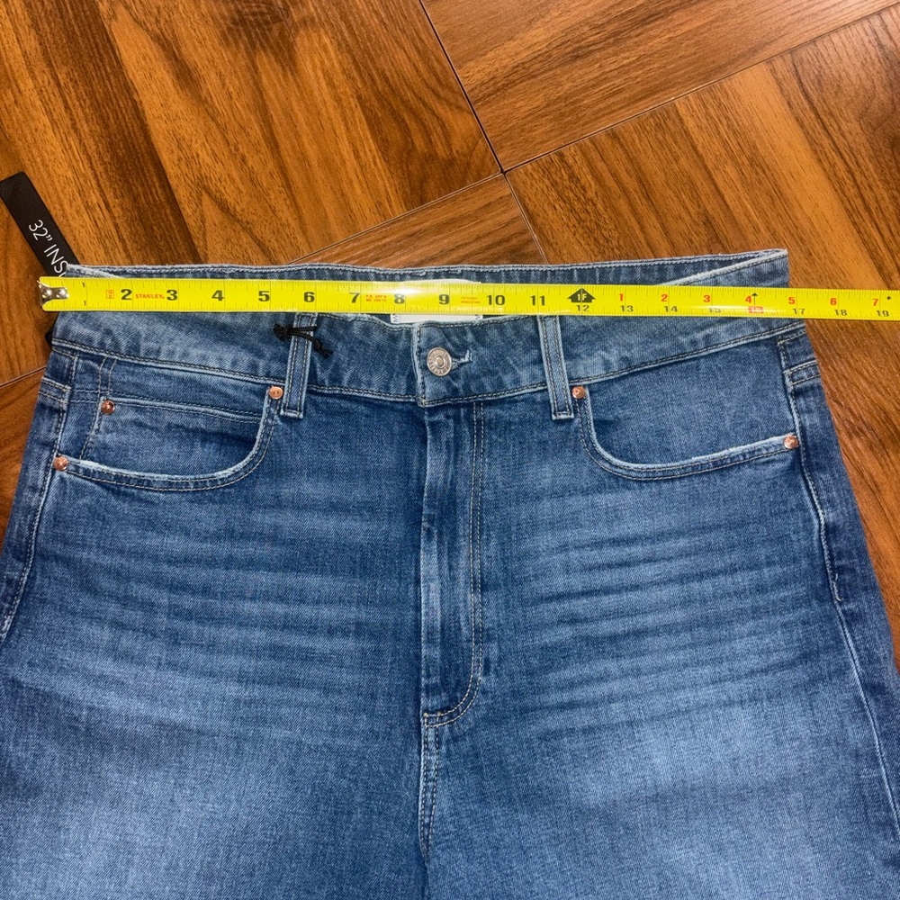 NWT Paige Sasha high-rise, wide leg jeans, medium wash 32 - Picture 12 of 14